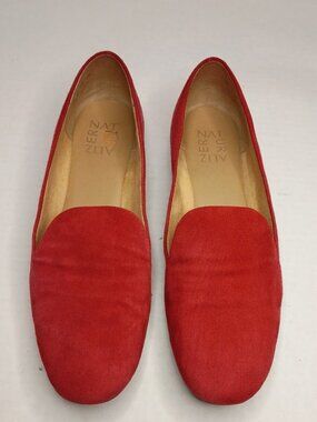 Naturalizer Emiline Red Suede Slip On Loafer Flats Women’s Size 8.5M